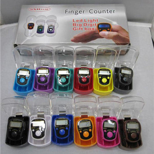 Digital Tasbeeh with led light with box (Finger Counter) Colors Available