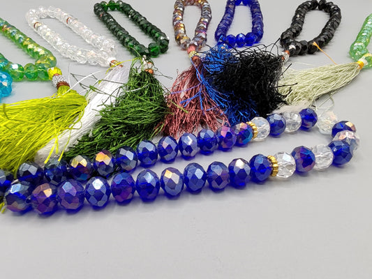 Crystal tasbeeh 33 Beads 10mm ( Colors Available )
