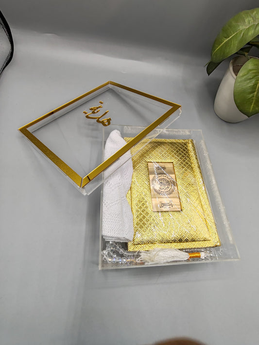 Quran Gift Pack ( With Cap & Tasbeeh ) With Acrylic Box
