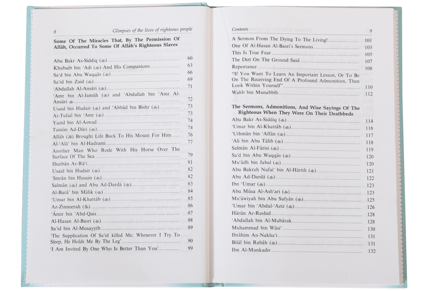 Glimpses of the Lives of Righteous People