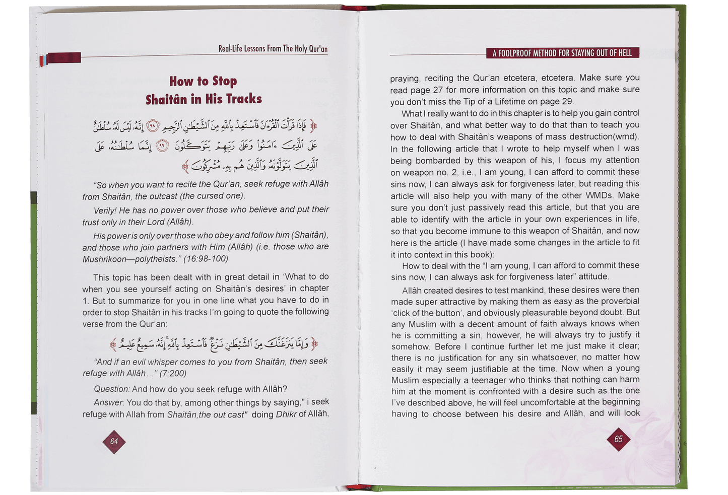 Real life Lessons from the Holy Qur`an