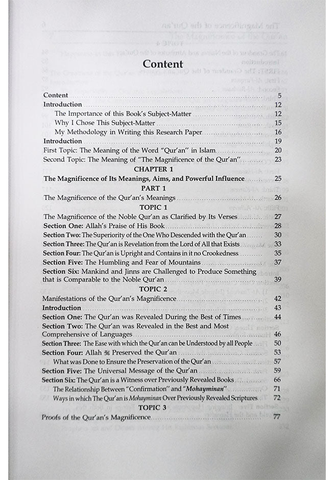 The Magnificence of the Quran