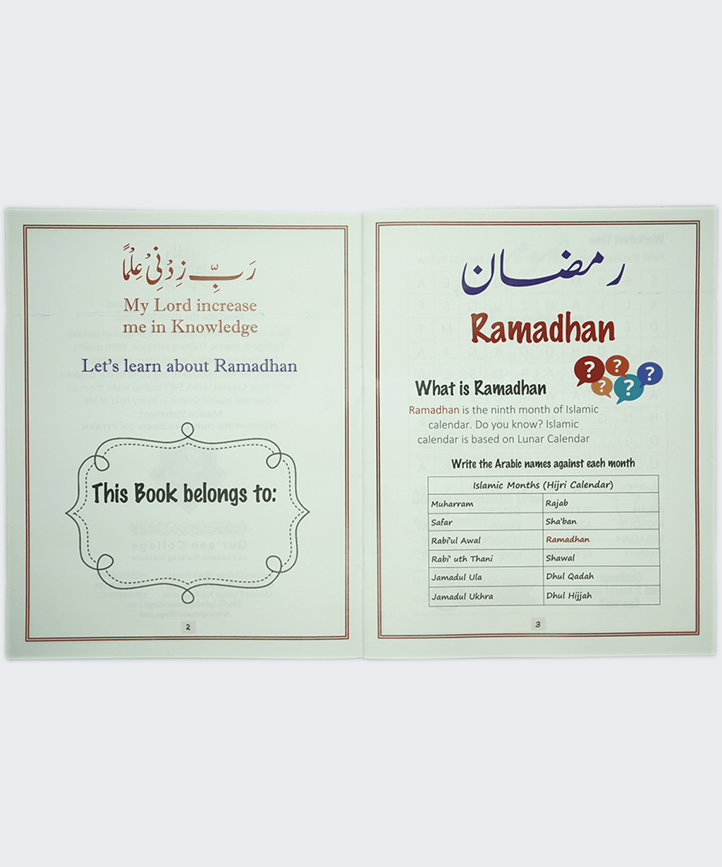 Ramadan Work Book
