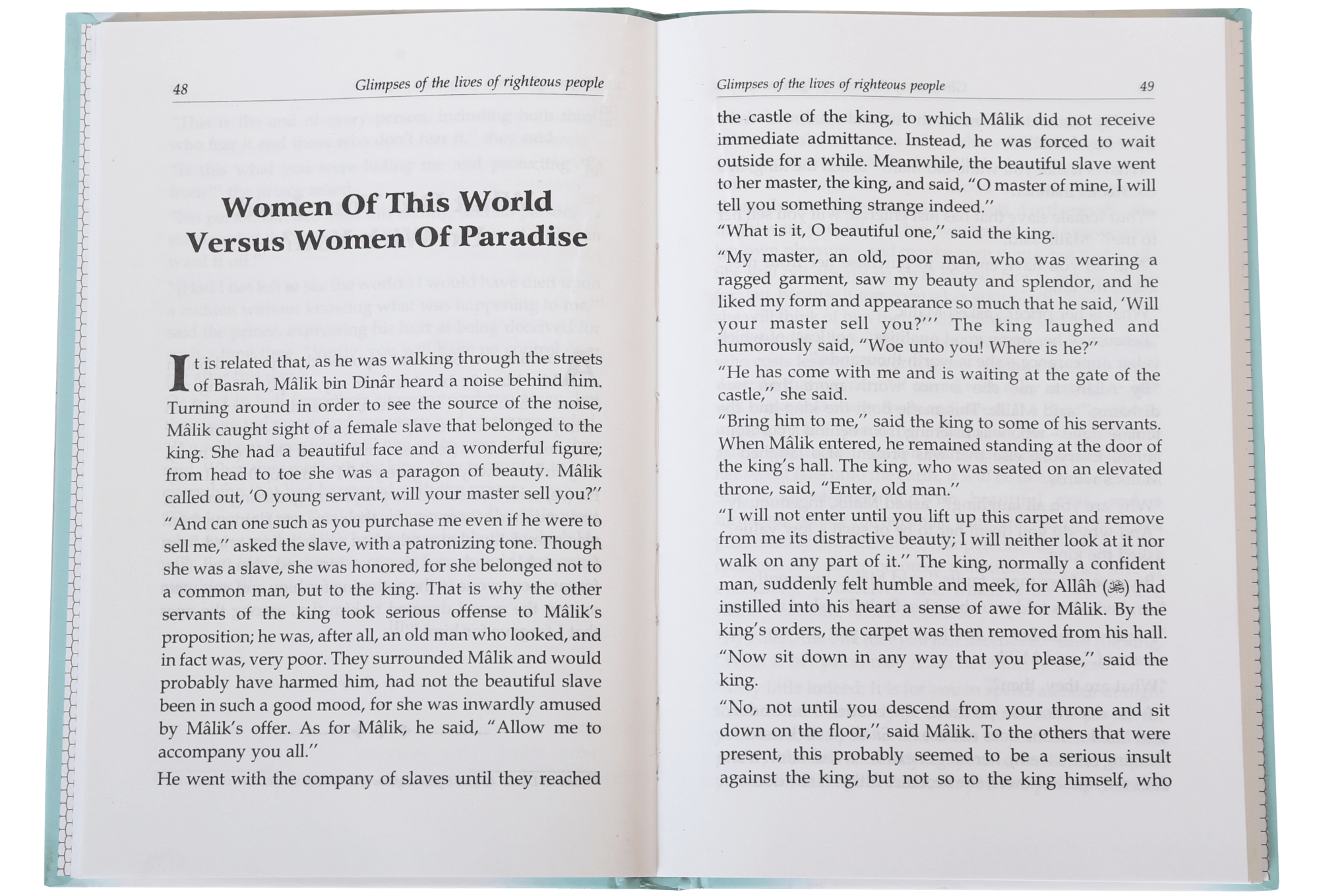 Glimpses of the Lives of Righteous People