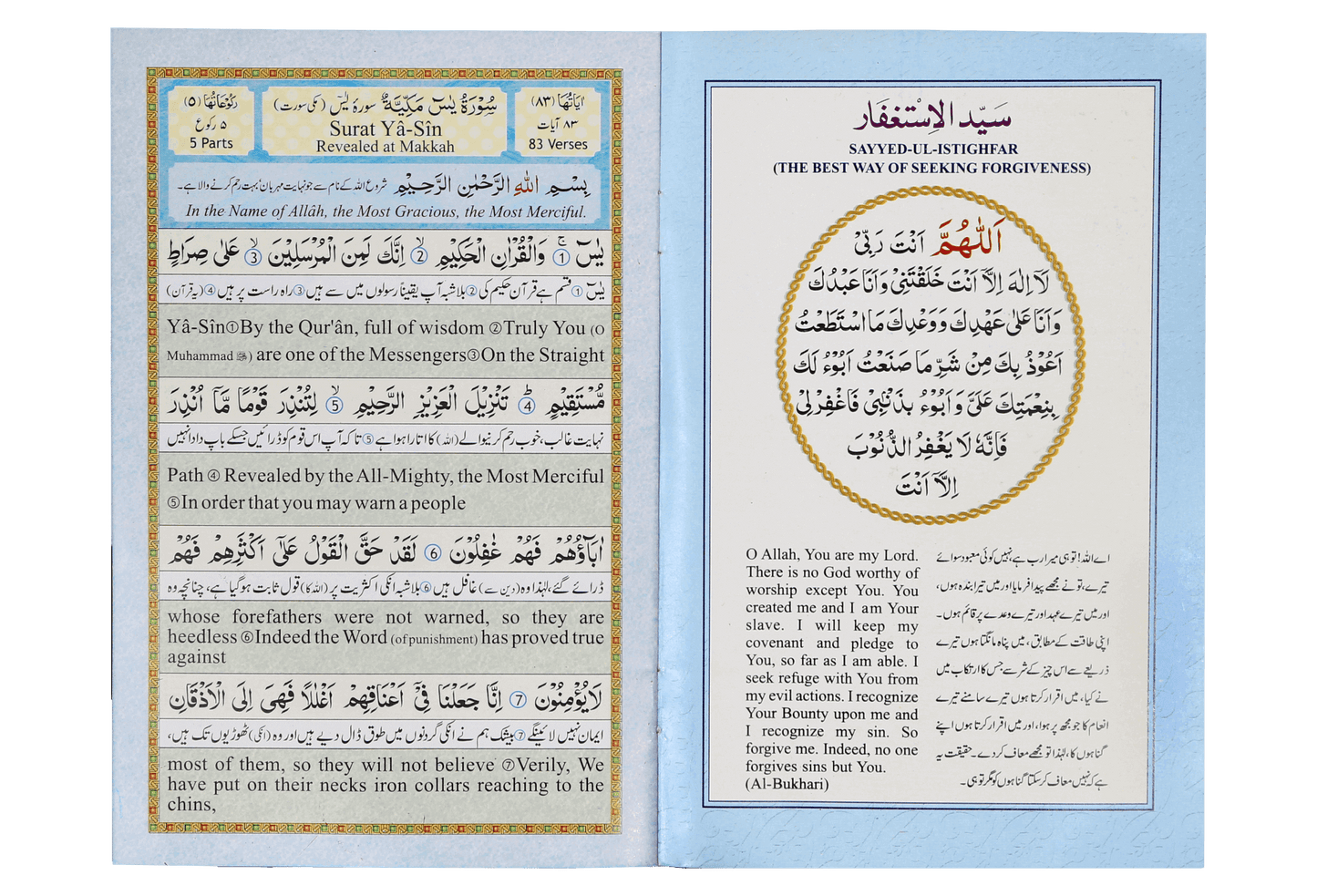 Surah Yaseen (Urdu & English)