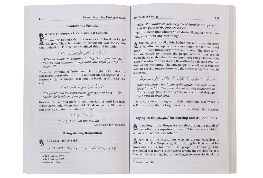 Fatawa Regarding Fasting and Zakah
